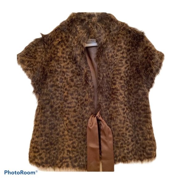 Faux Fur Wrap/Shawl Camel Color Size M - Picture 1 of 6